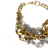 MPR x THE IMAGINARIUM: Matte Gold+Smokey Grey Two-Tone Shape Play Necklace