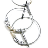 MPR Maxi Cable Collection: Offside Pearl Chain Necklace in Black+Steel