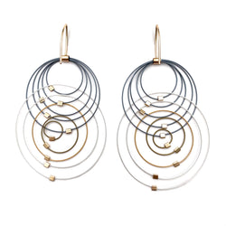 Orbiting Circle Hook Earrings
