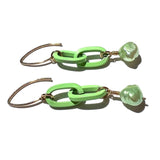 MPR x IMAGINARIUM: Green Chain Link + Pearl Earrings