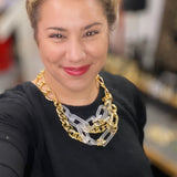 MPR x THE IMAGINARIUM: Medium Shape Play Necklace in Opaque+Shiny Gold