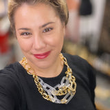 MPR x THE IMAGINARIUM: Medium Shape Play Necklace in Opaque+Shiny Gold