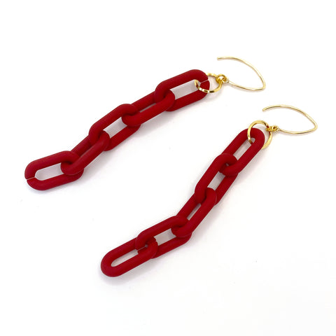 MPR x THE IMAGINARIUM: Red Small Chain Links with Gold Hooks