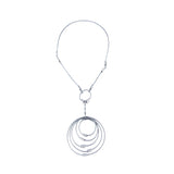 MPR Maxi Cable Collection: Rings Pendant Necklace in Steel