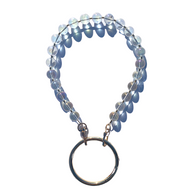 Sea Change Bead Mask Chain Necklace- Iridescent Clarity