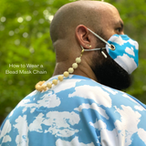 Sea Change Bead Mask Chain Necklace- Moss