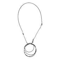 MPR Maxi Cable Collection: Swirl Pendant Necklace in Black