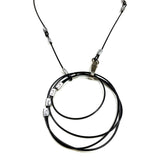 MPR Maxi Cable Collection: Swirl Pendant Necklace in Black