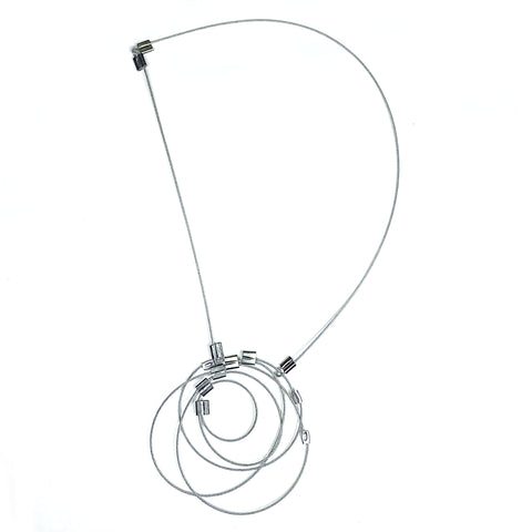 MPR Maxi Cable Collection: Swirl Pendant Necklace in Steel