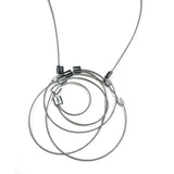 MPR Maxi Cable Collection: Swirl Pendant Necklace in Steel
