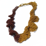 MPR x THE IMAGINARIUM: Swirly Sue Necklace in Merlot+Gold