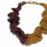 MPR x THE IMAGINARIUM: Swirly Sue Necklace in Merlot+Gold