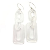 MPR x THE IMAGINARIUM: The Ice Storm Hook Earrings Clear Opaque with Silver