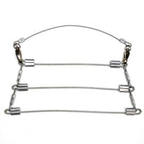 MPR Maxi Cable Collection:  Trellis Triplet Short Necklace in Steel
