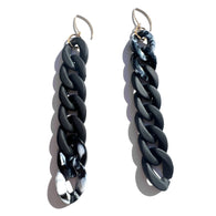 MPR x THE IMAGINARIUM: Velvet Matte Curb Small Chain Link Hooks in Black Marble