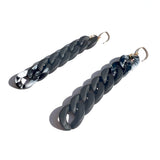 MPR x THE IMAGINARIUM: Velvet Matte Curb Small Chain Link Hooks in Black Marble