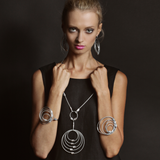 MPR Maxi Cable Collection: Rings Pendant Necklace in Steel