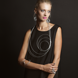 MPR Maxi Cable Collection: Swirl Necklace in Steel