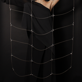 MPR Maxi Cable Collection: Gridded Cape in Steel