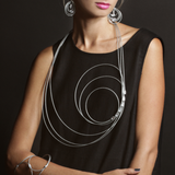 MPR Maxi Cable Collection: Swirl Necklace in Steel