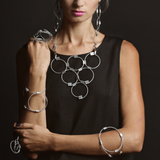 MPR Maxi Cable Collection: Breastplate Necklace in Steel