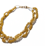 MPR x THE IMAGINARIUM: White+Gold Chain Links Necklace_24" Midi Length