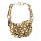 MPR x THE IMAGINARIUM: Woven Chain Link Melange Necklace #1 in Gold (Large)