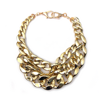 MPR x THE IMAGINARIUM: Woven Chain Link Melange Necklace #3 in Gold (Medium)