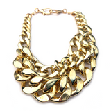 MPR x THE IMAGINARIUM: Woven Chain Link Melange Necklace #3 in Gold (Medium)