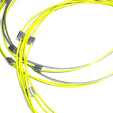 MPR Maxi Cable Collection: Yellow Mobius Necklace XL in Steel+Yellow
